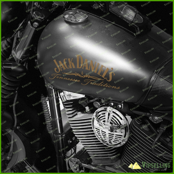 Harley Davidson Jack Daniel's Shadow Honda Indian Motorcycle Gas Fuel Tank Decals Stickers Set