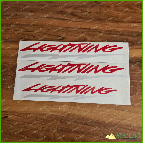 Ford F-150 Lightning Complete Decals Stickers Set Red Reflective Colors