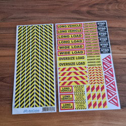 14th Scale Truck Warning Safety Sign Black Decals Stickers Kit Oversize Wide Load Long Vechicle 1/14 14th Scale Truck Warning Safety Sign Black Decals Stickers Kit Oversize Wide Load Long Vechicle 1/14